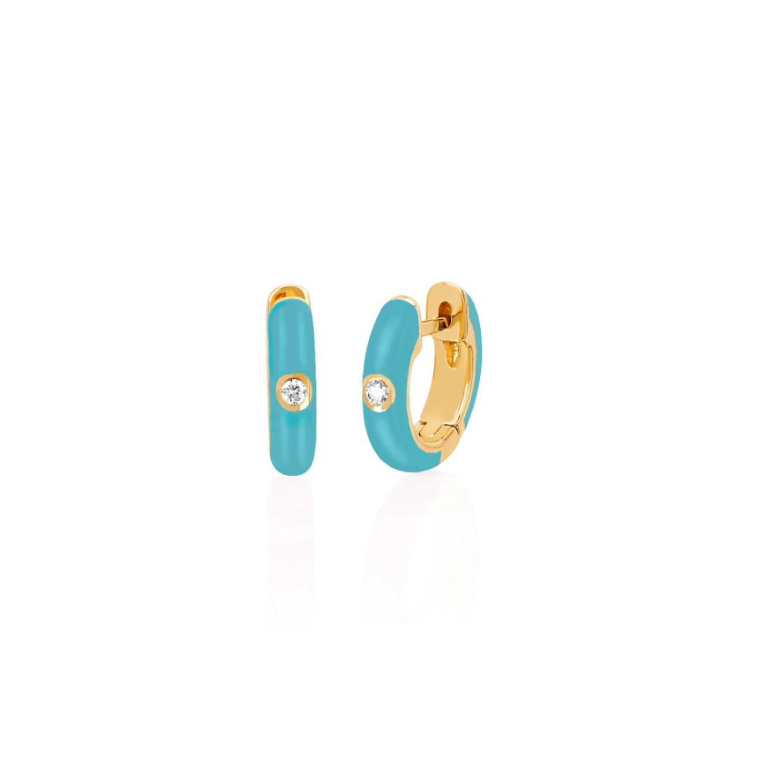 Enamel Diamond Earring