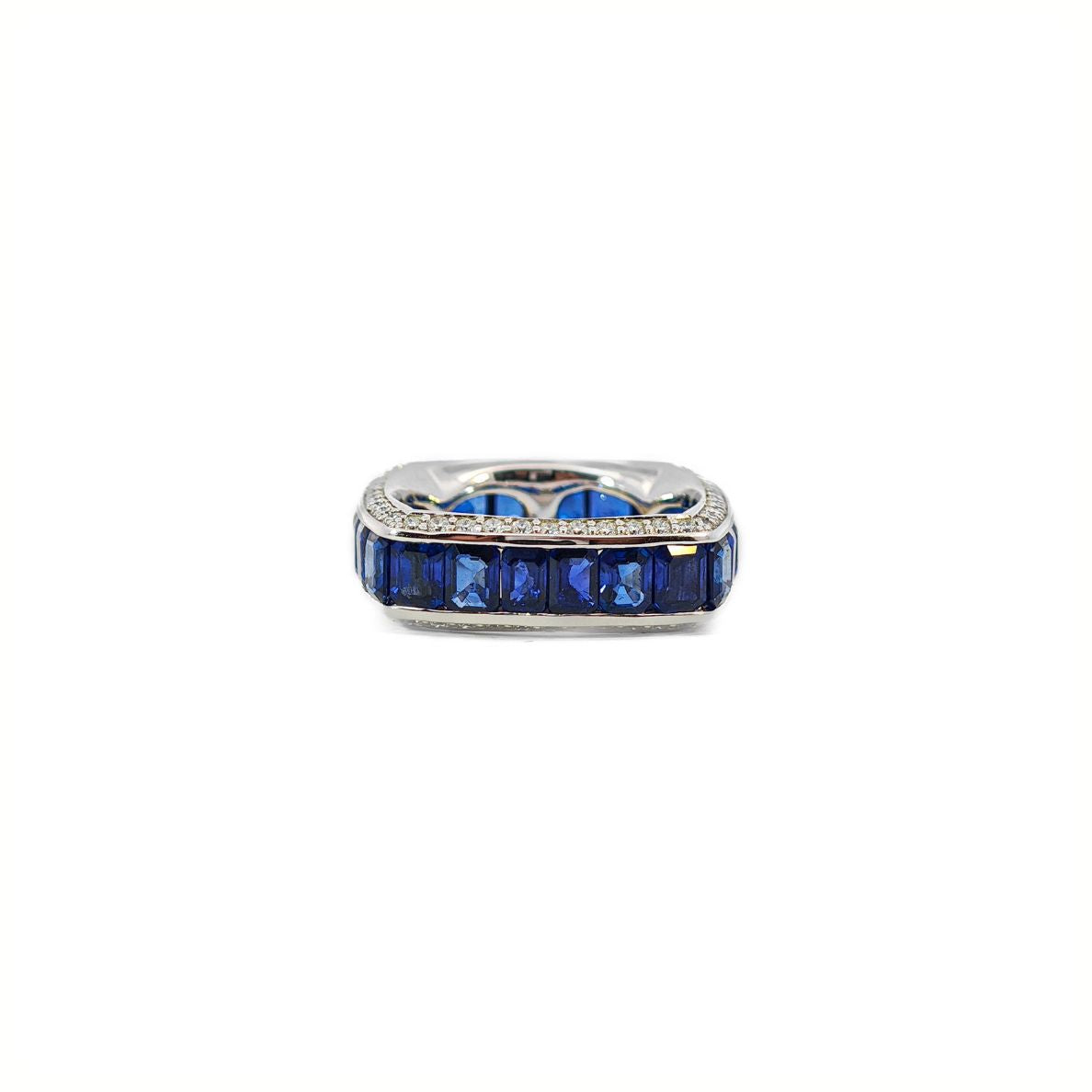 Blue Sapphire Squared RIng