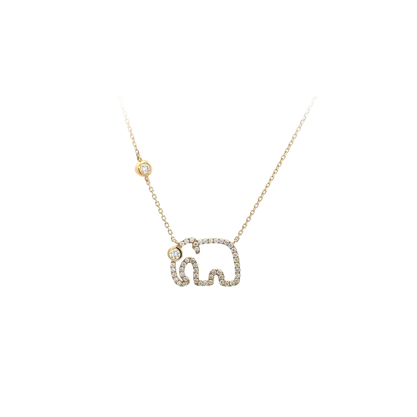 Elephant Diamond Necklace