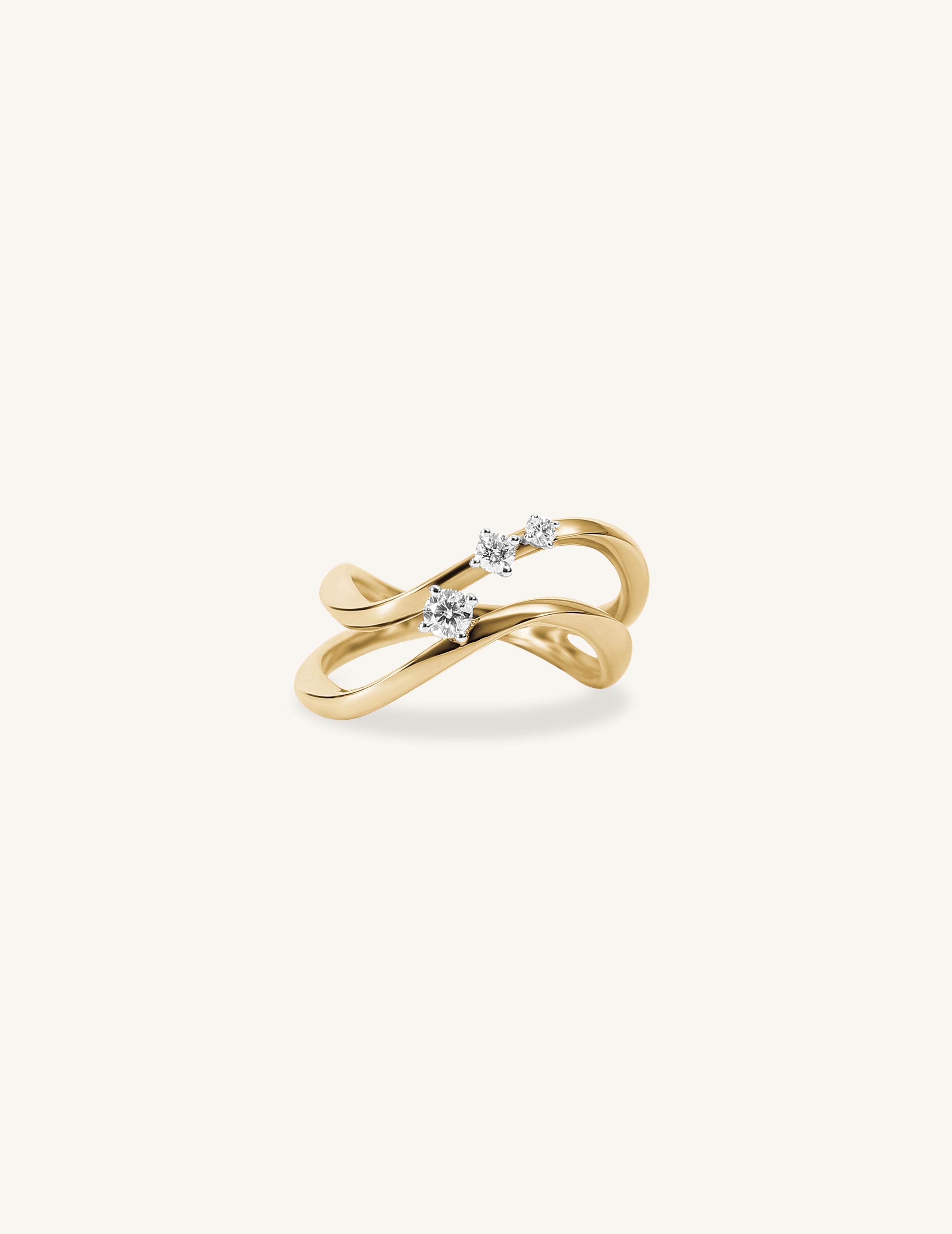 Celestial Diamond Wave Ring