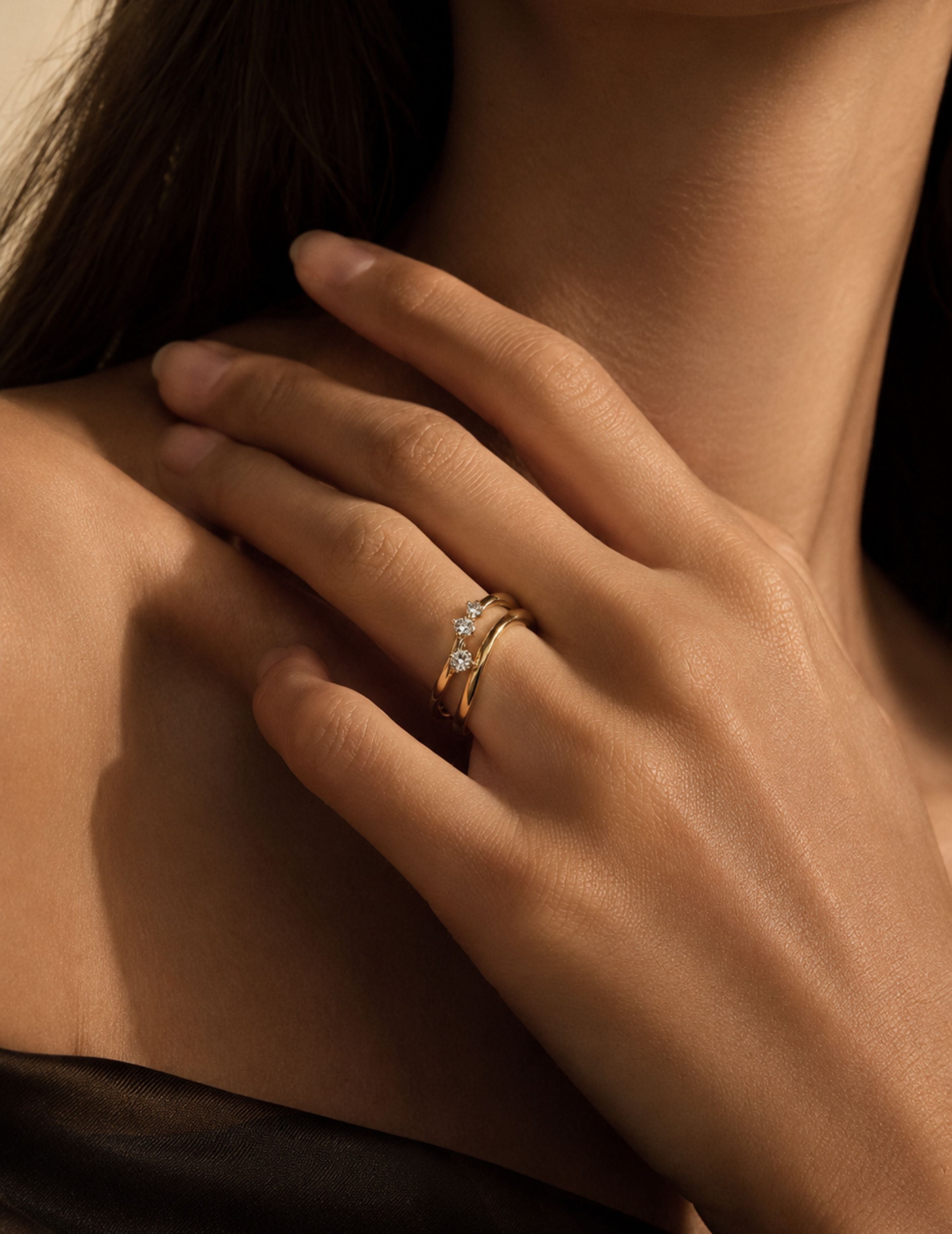 Celestial Diamond Wave Ring