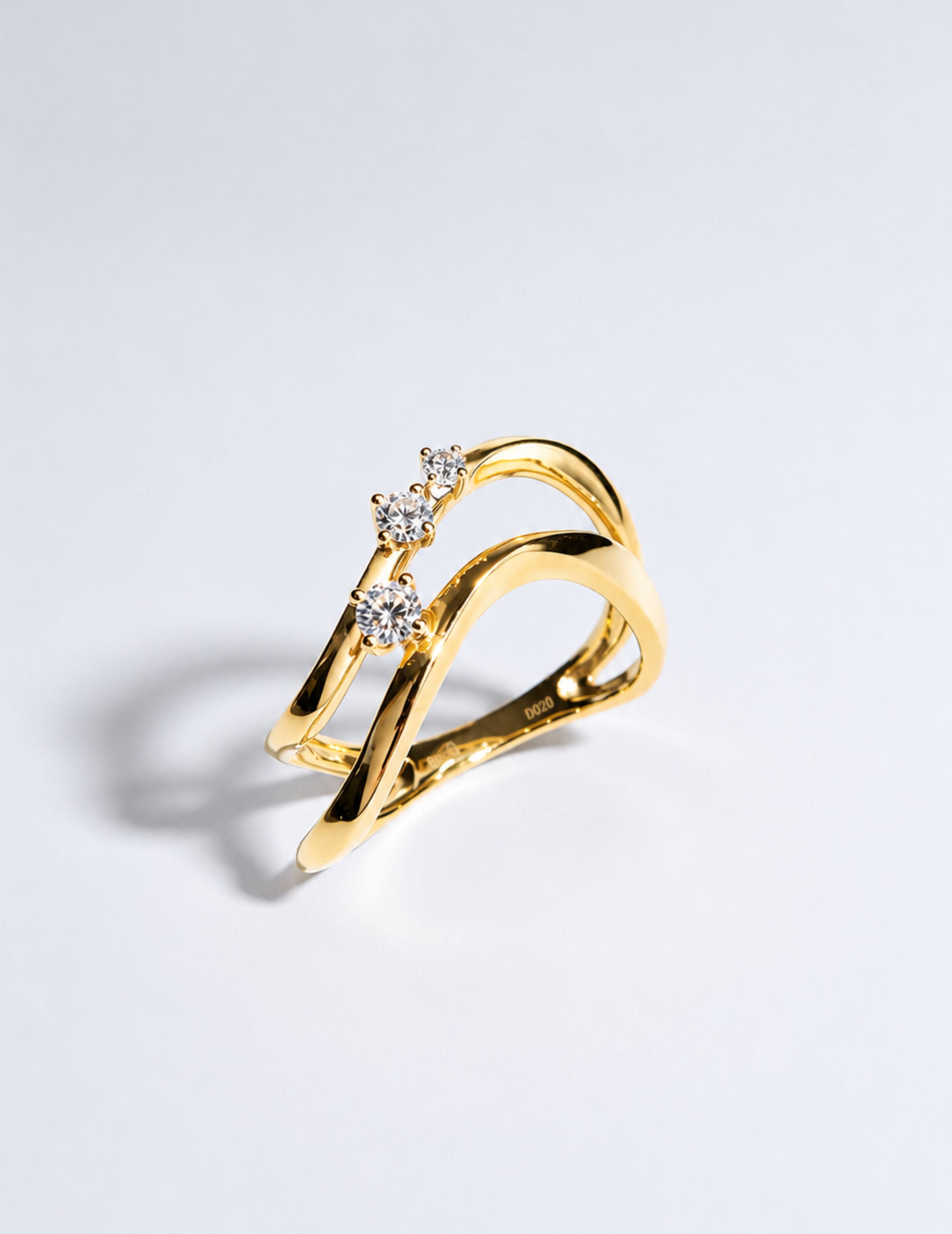 Celestial Diamond Wave Ring