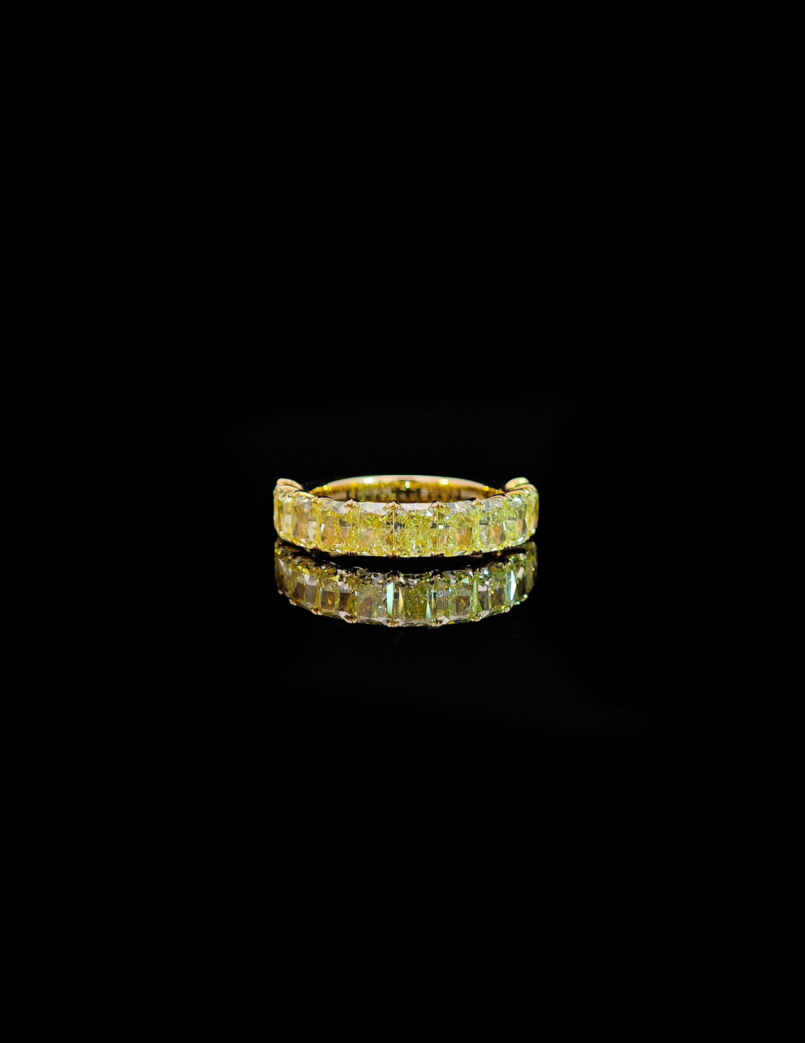 0.3ct Yellow Diamond Half Band