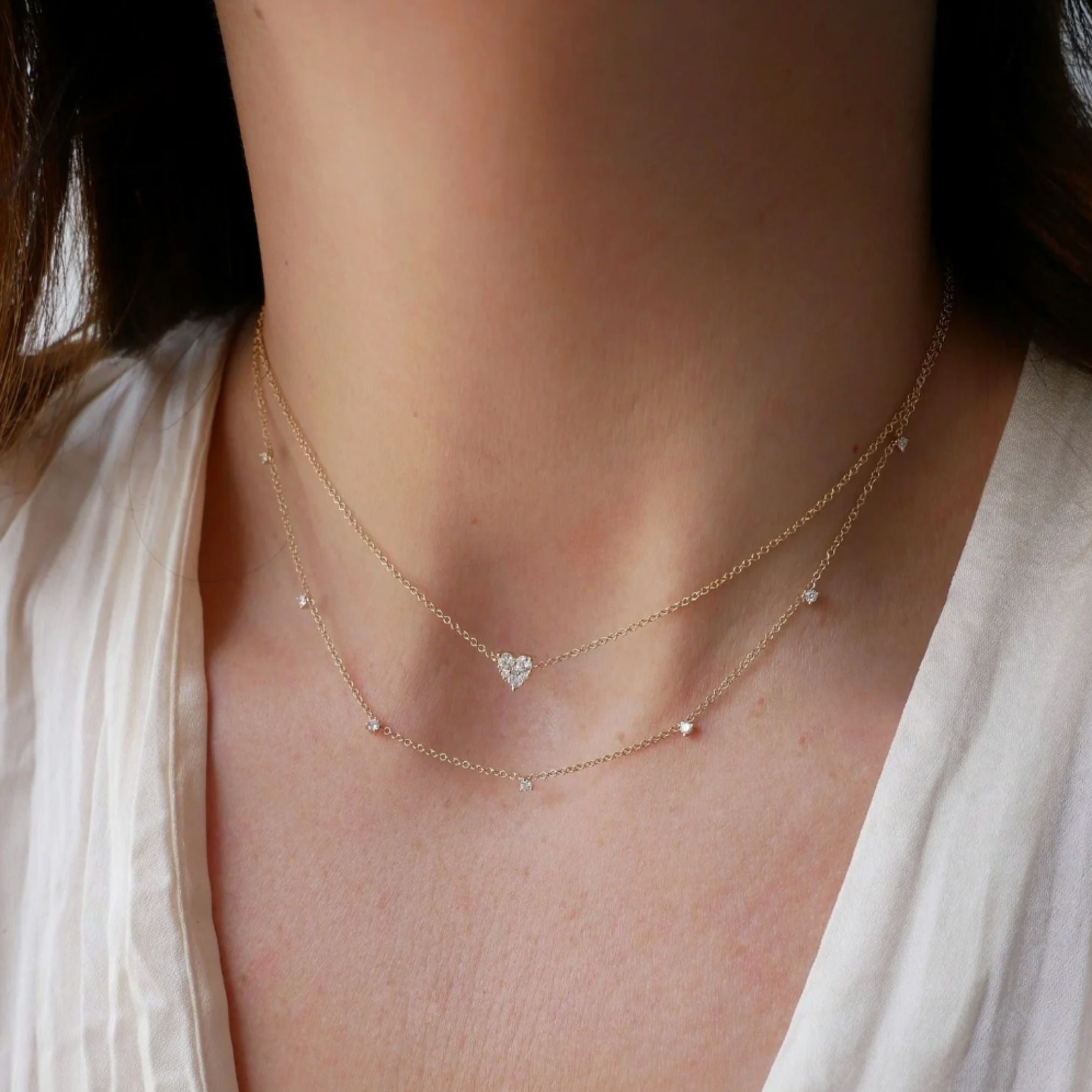 Diamond Prong Necklace