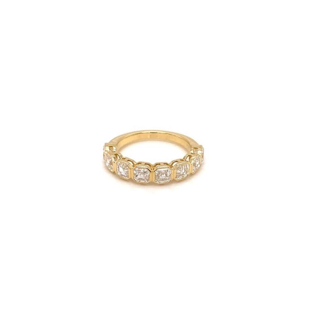 Asscher Cut Eternity Half Band