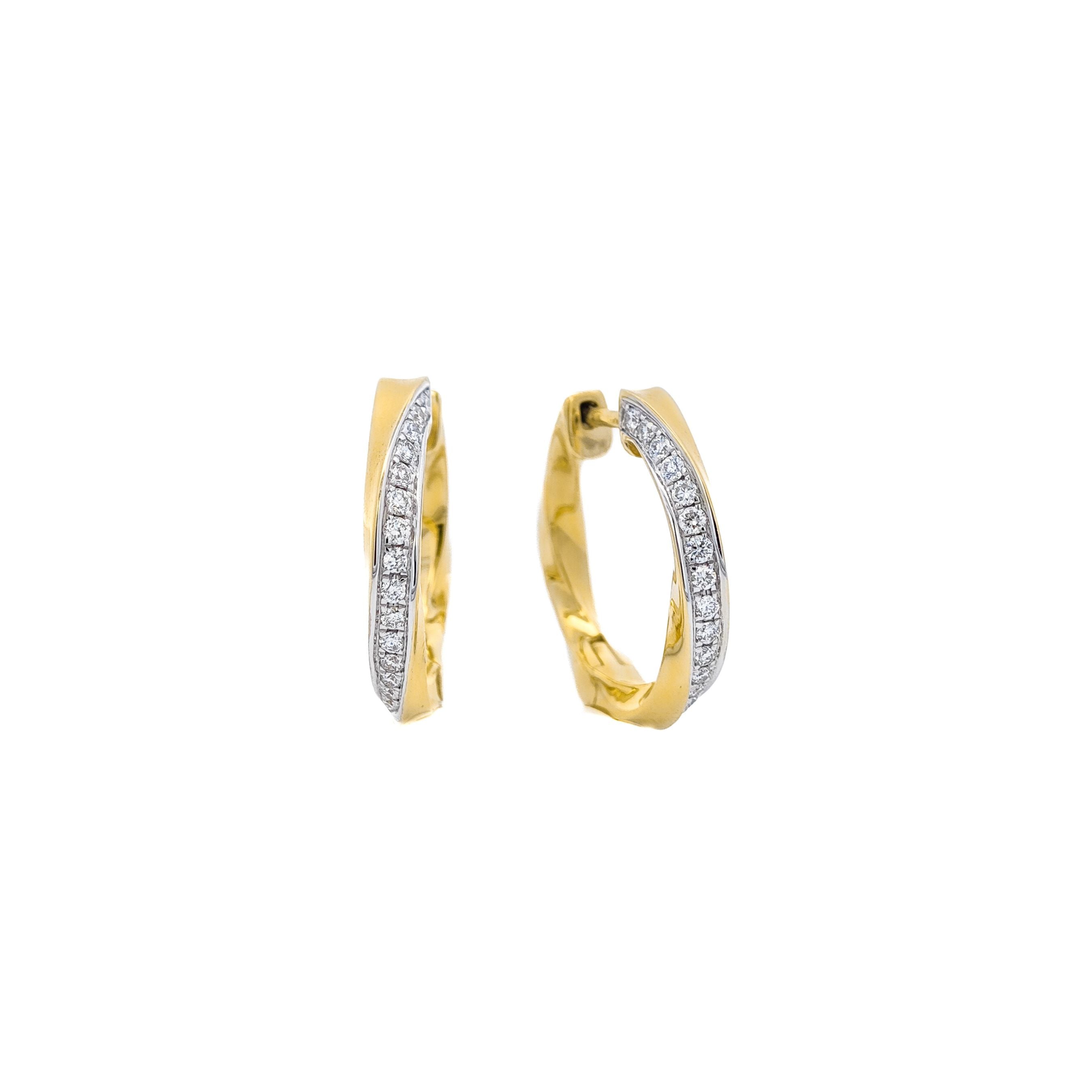 Twisted Diamond Earring