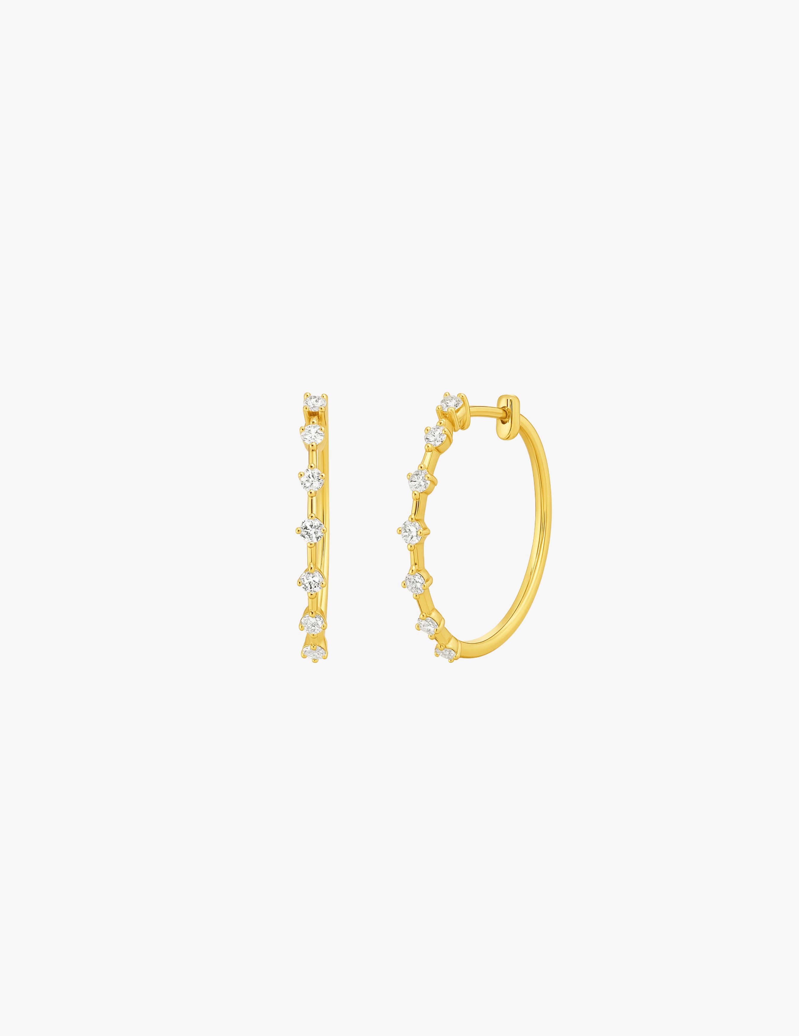 Celestial Diamond Hoop Earring