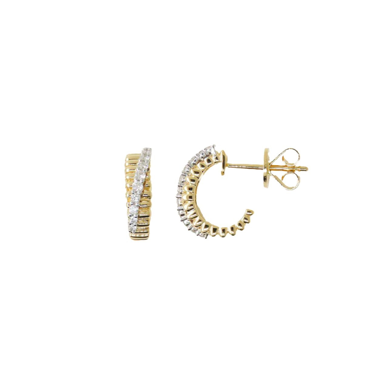 Twisted Diamond Earring