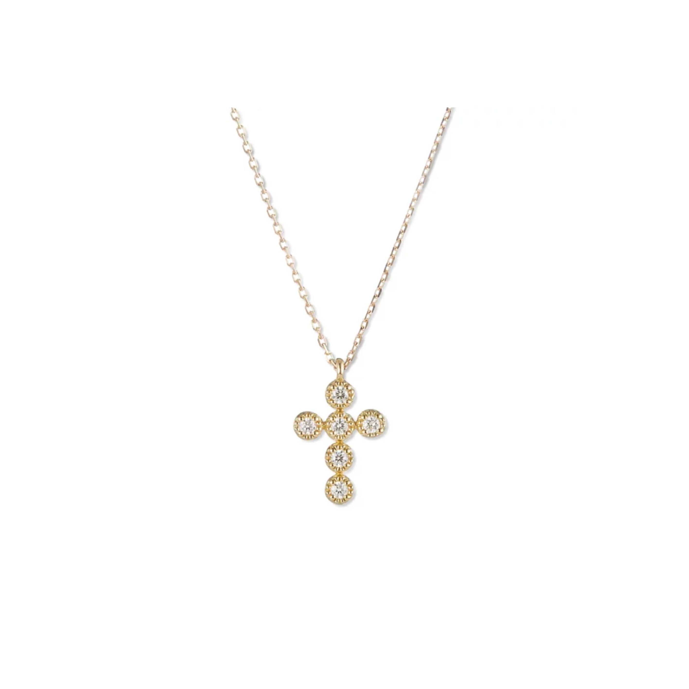 Milgrain Cross Necklace