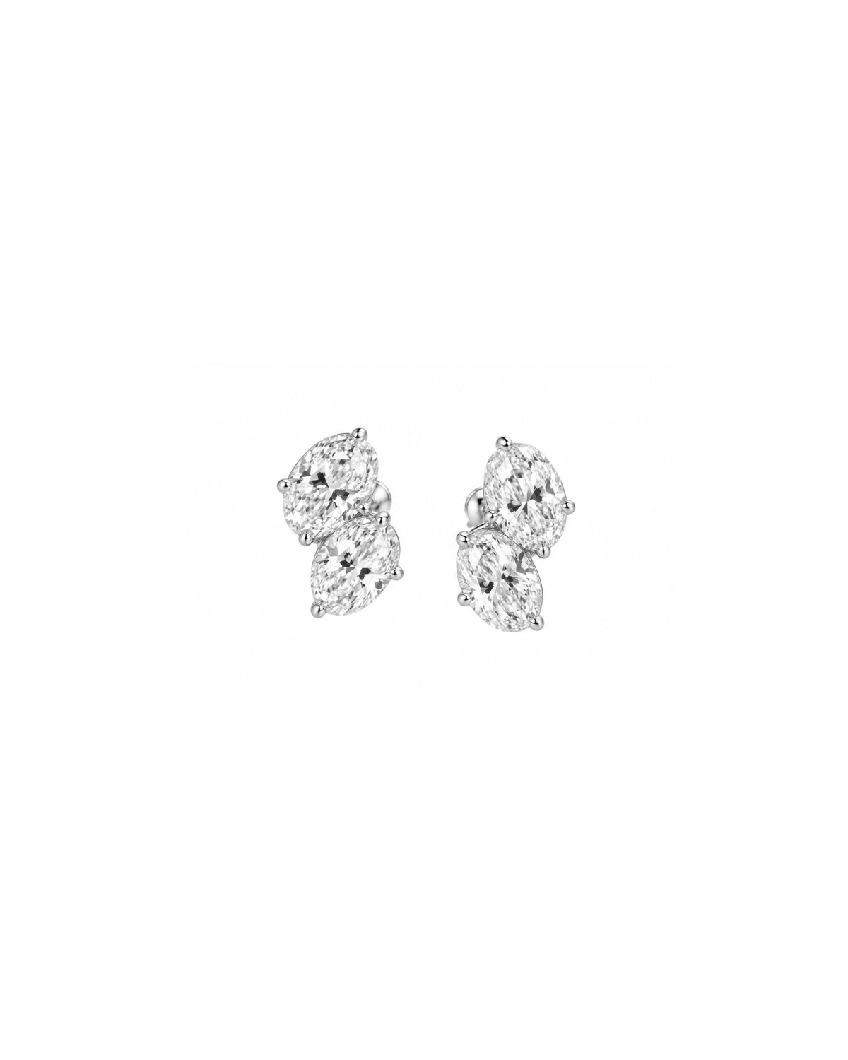 Oval Diamond Earring