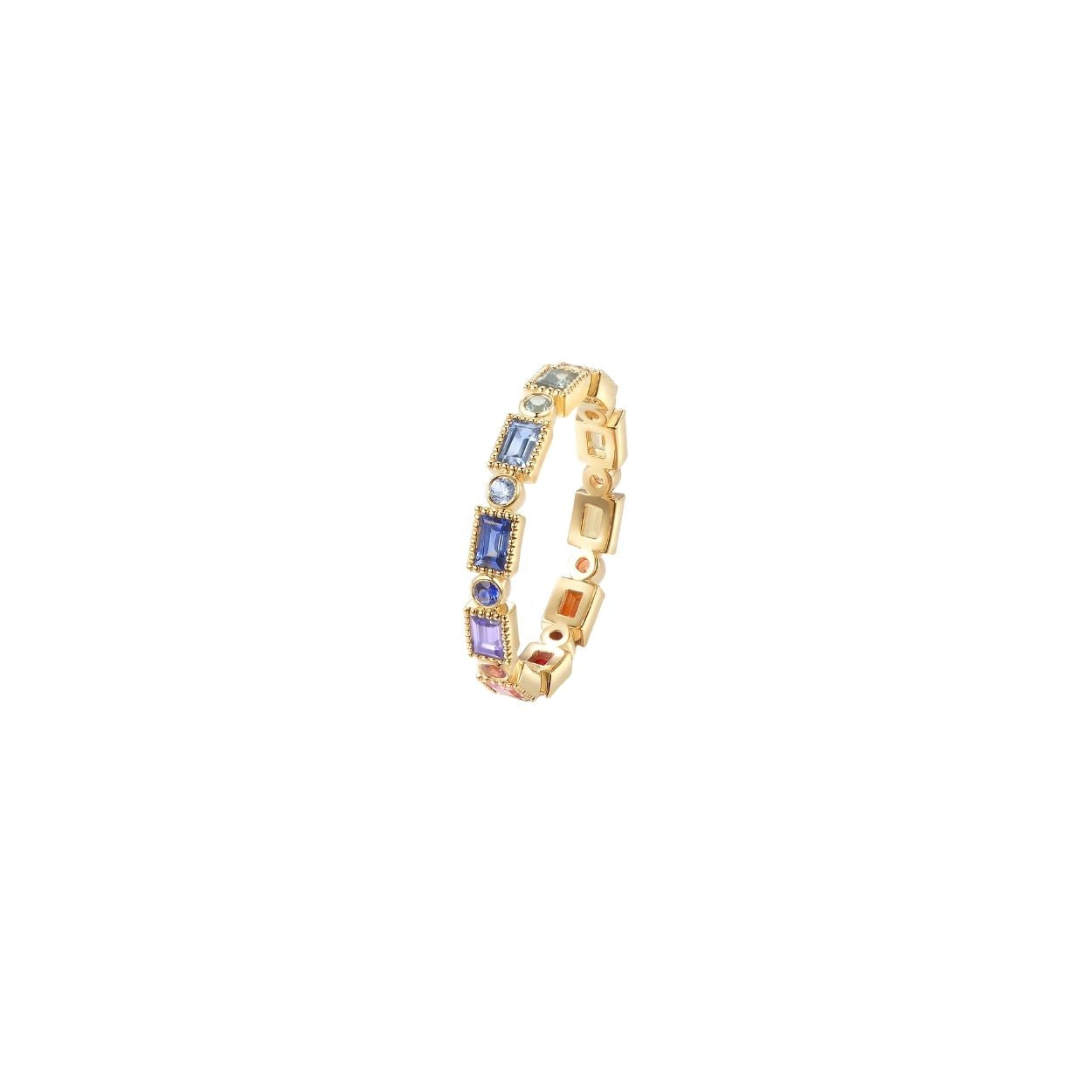 Prismatic Milgrain Eternity Ring