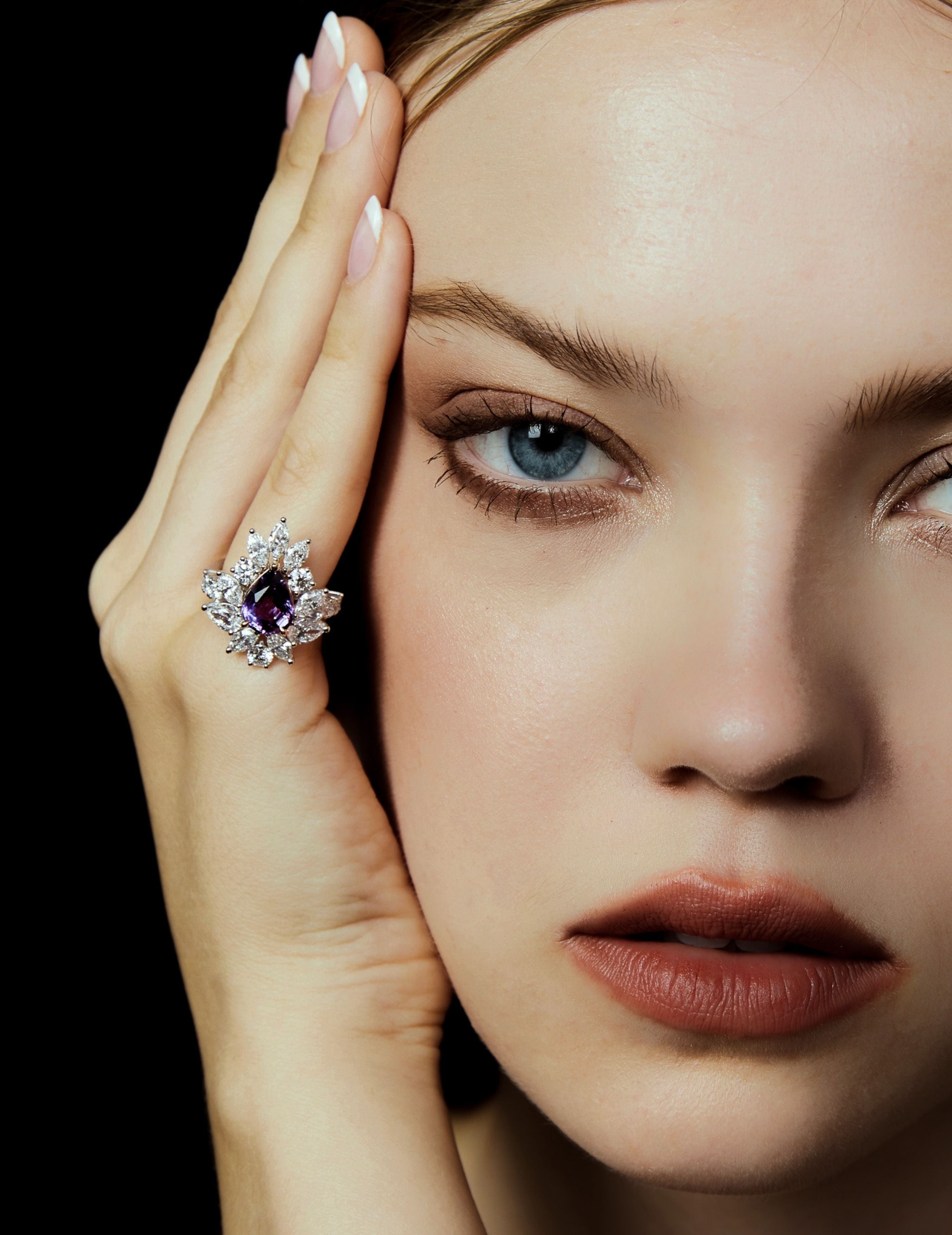 3.57 ct Purple Sapphire Ring