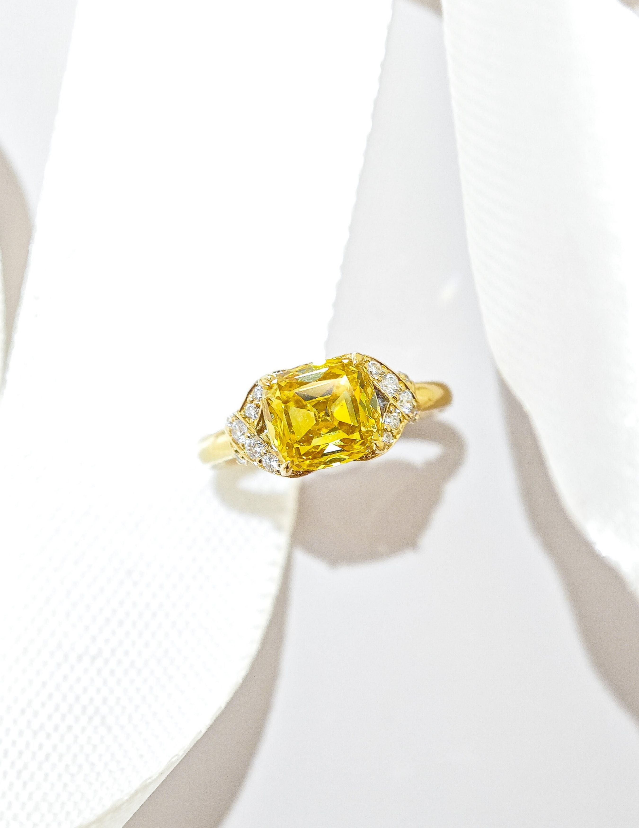 1.50ct Yellow Diamond Pinky Ring