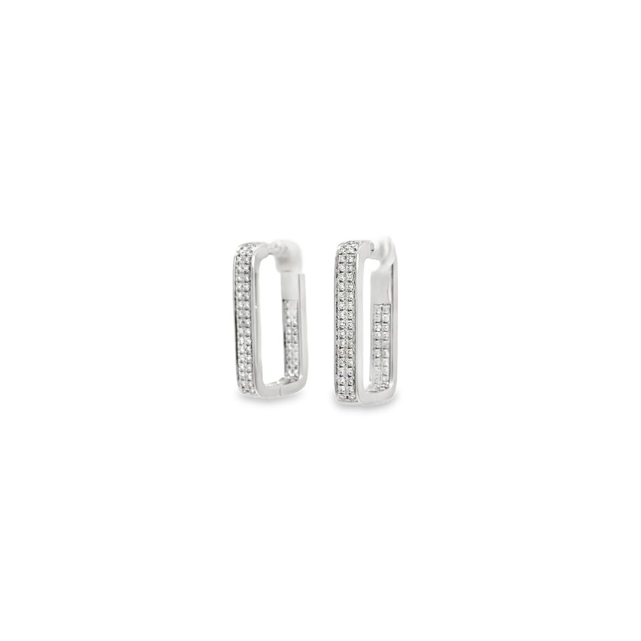 Sculpted Brilliance Square Diamond Earring