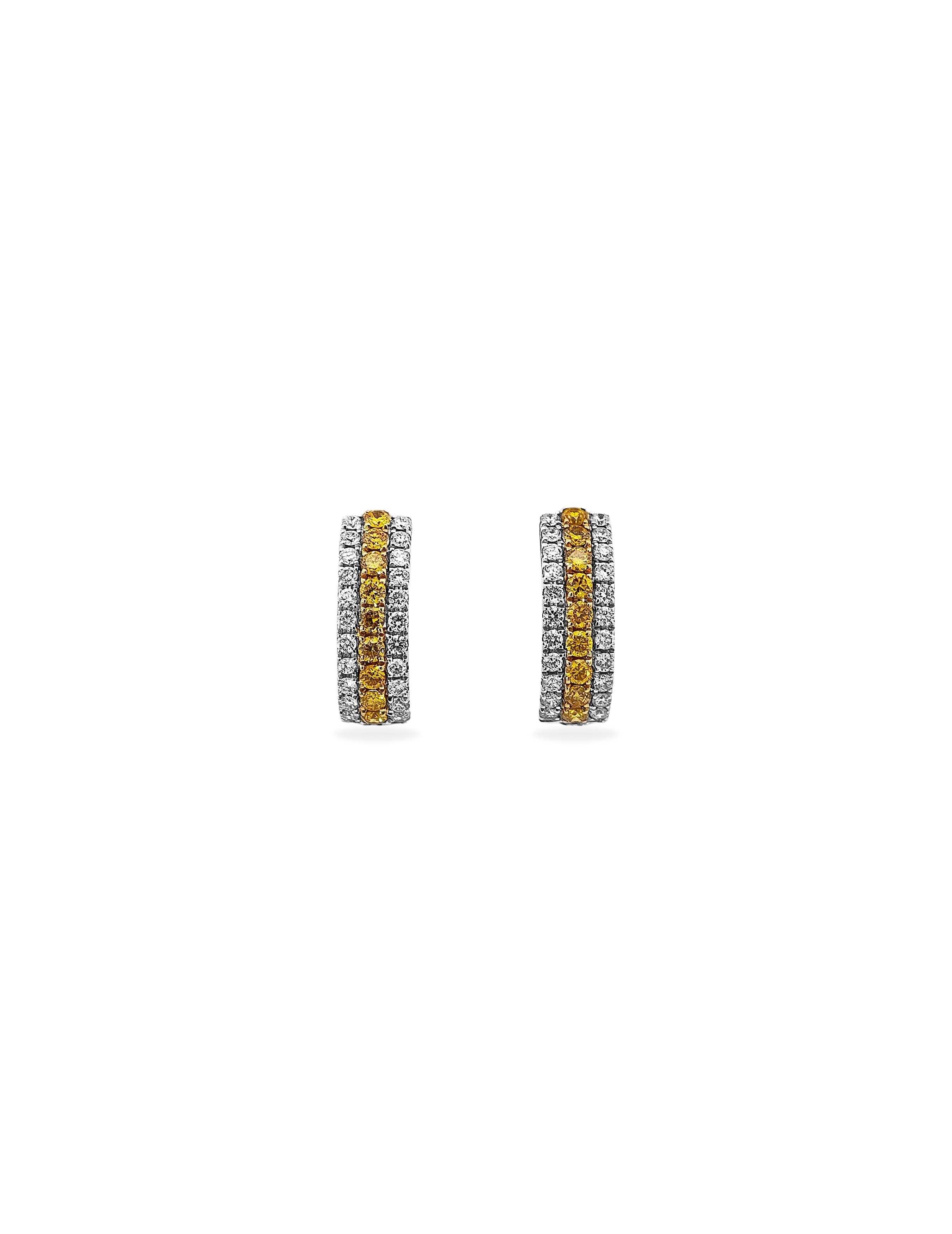 Yellow Diamond Earring