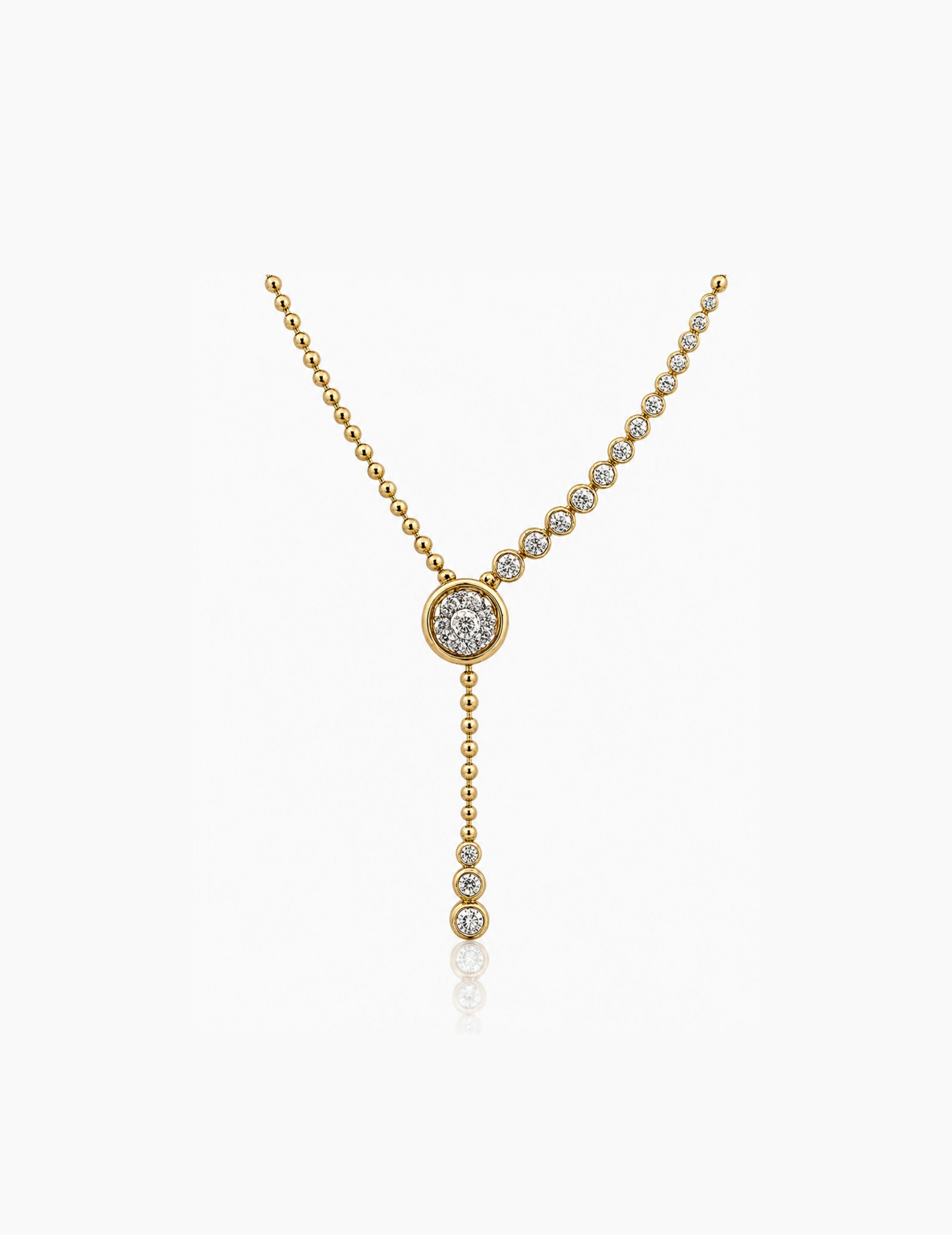 Gold Bead Adjustable Necklace