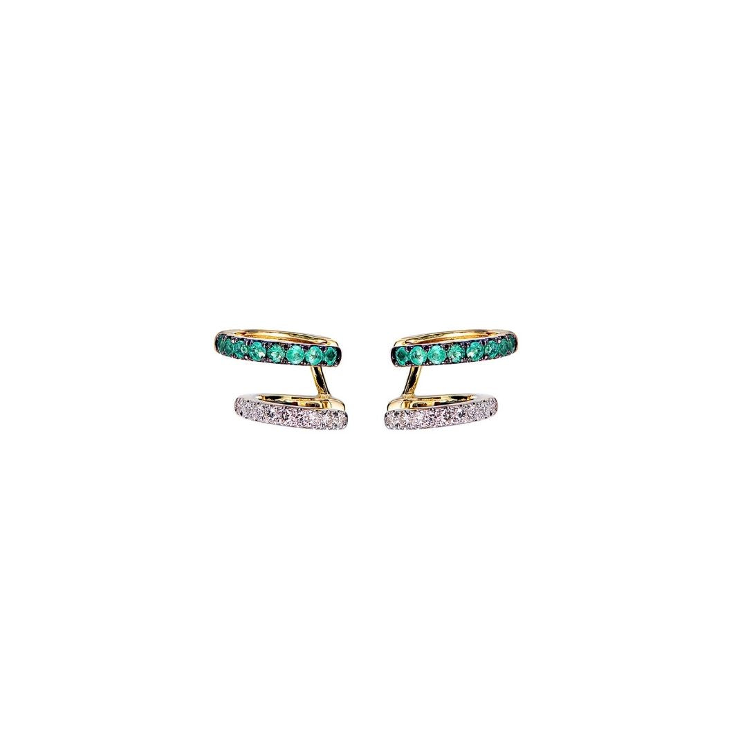 Emerald Diamond Earring