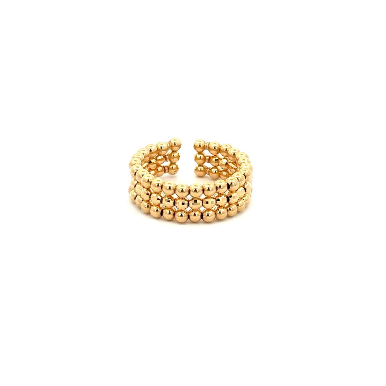 Beaded Gold Ring