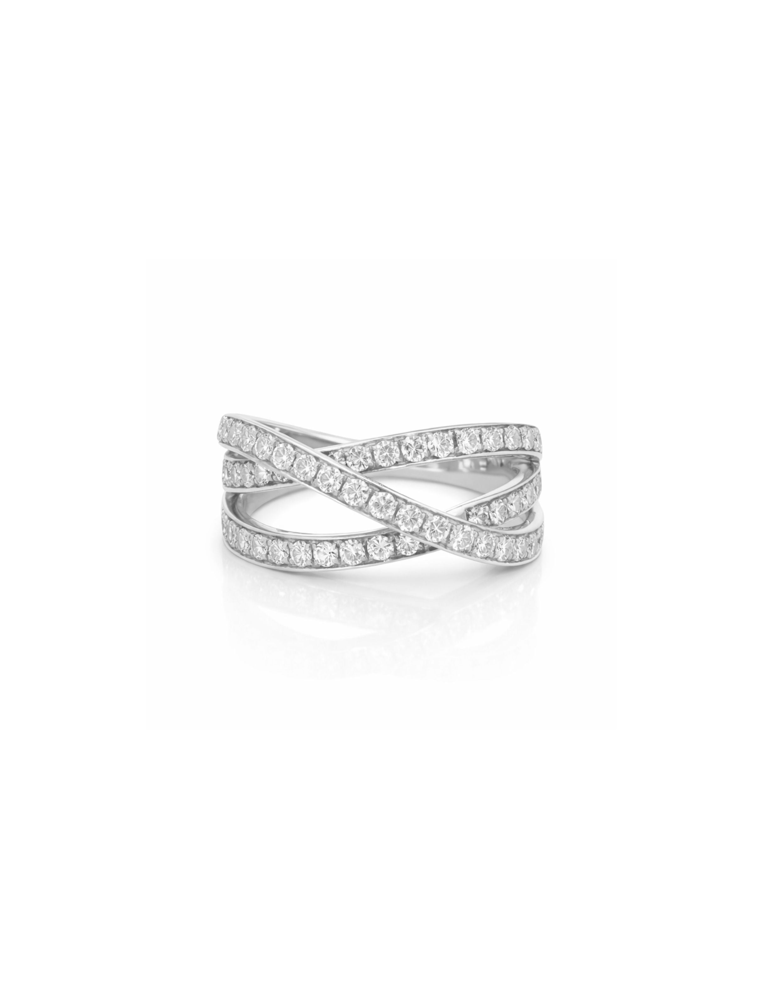 Crossover Diamond Ring