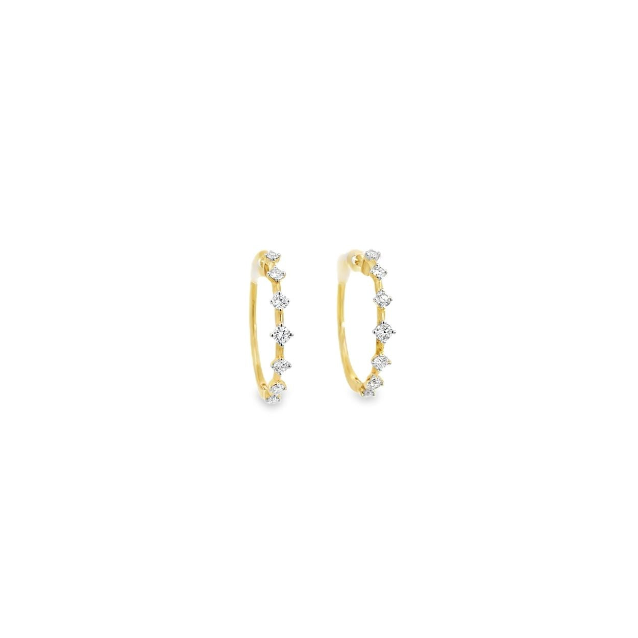 Celestial Diamond Hoop Earring