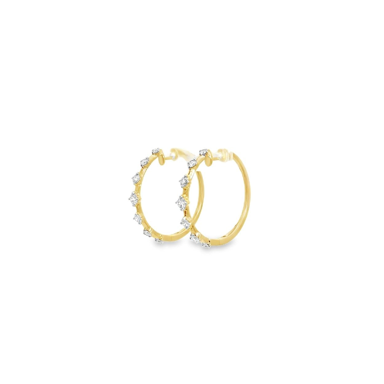 Celestial Diamond Hoop Earring