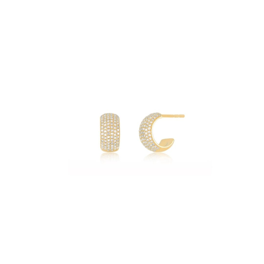 Pave Diamond Huggie Earring