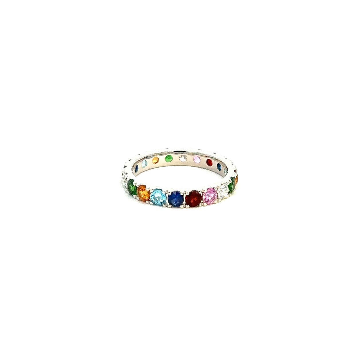 Rainbow Sapphire Eternity Ring