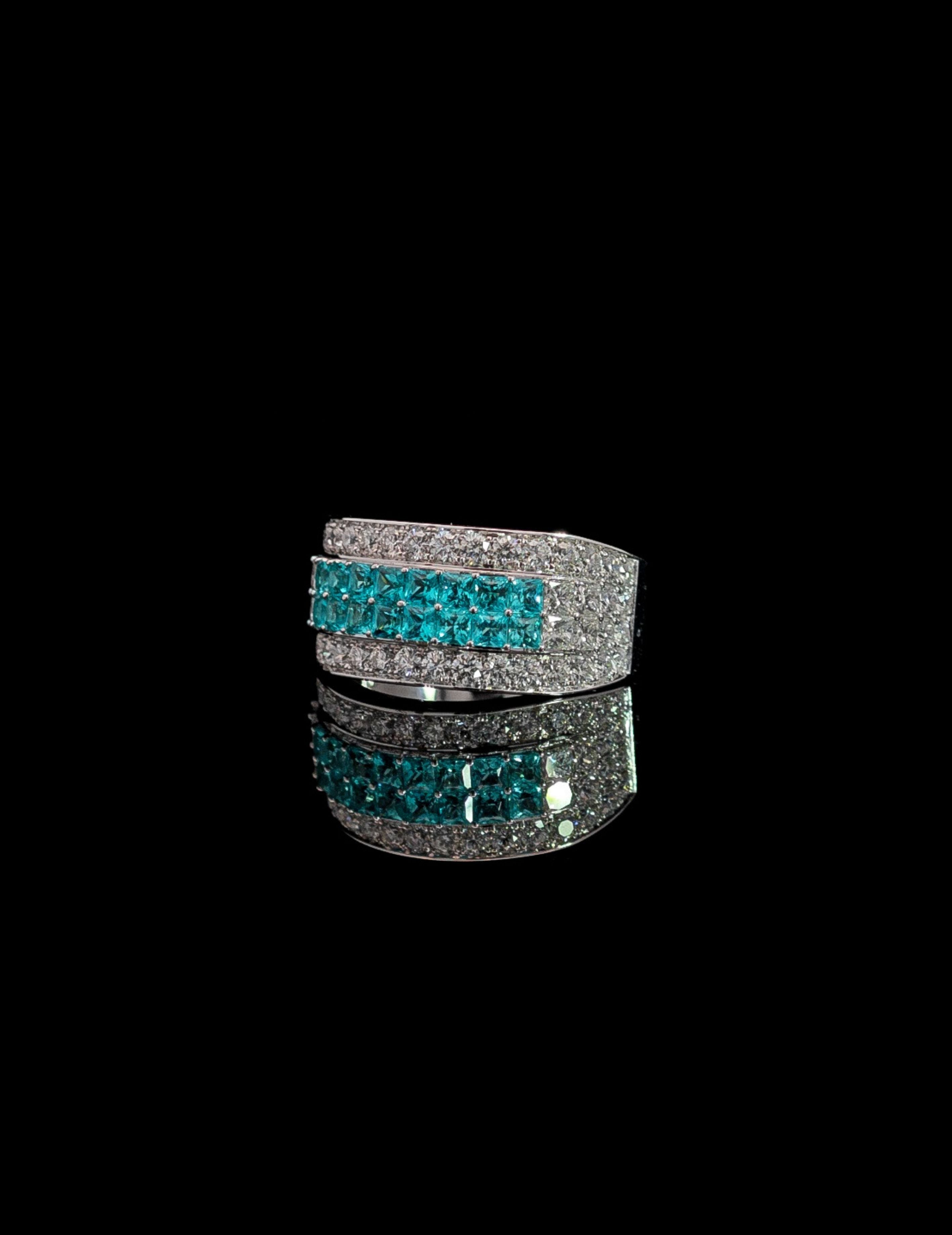 Paraiba Diamond Ring