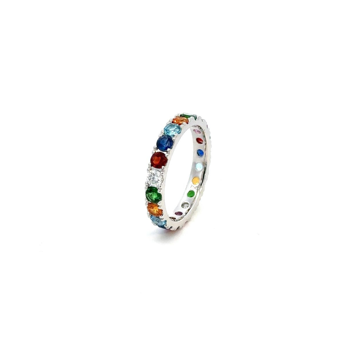 Rainbow Sapphire Eternity Ring