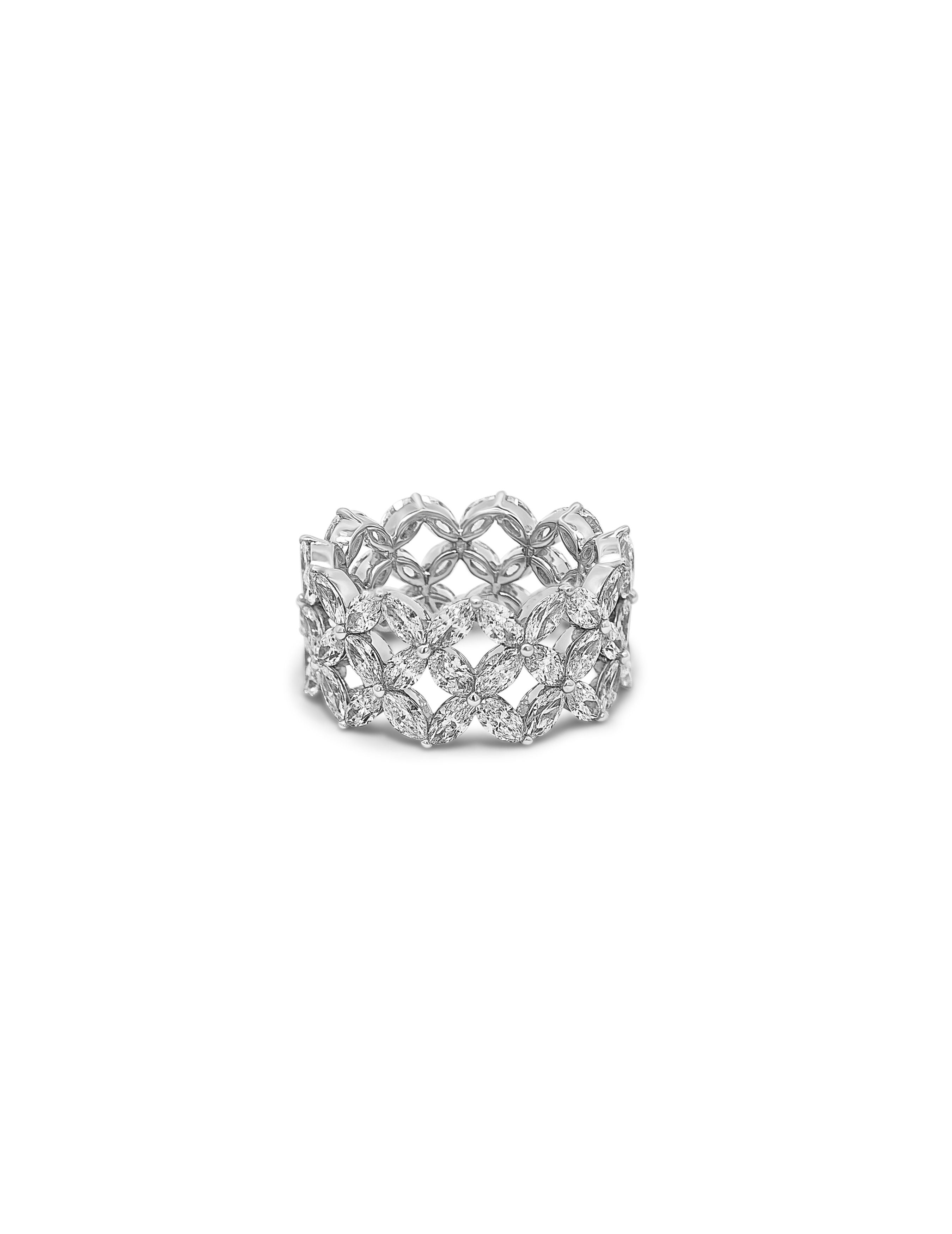 Marquise Flower Ring
