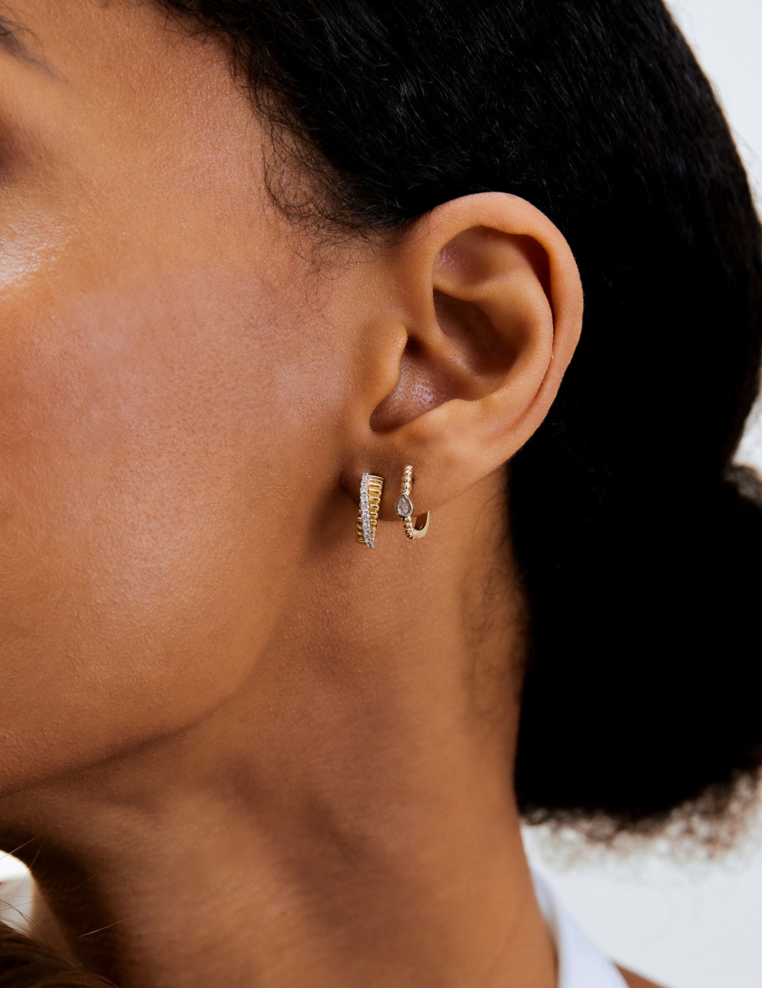 Twisted Diamond Earring