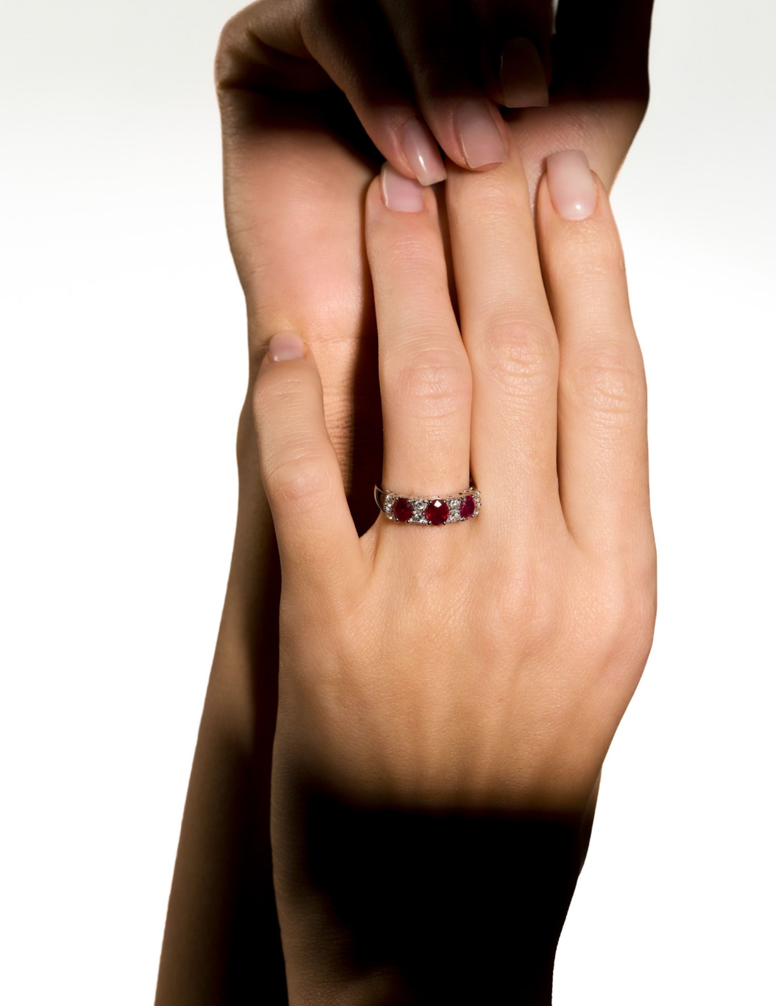 Ruby Diamond Eternity Ring