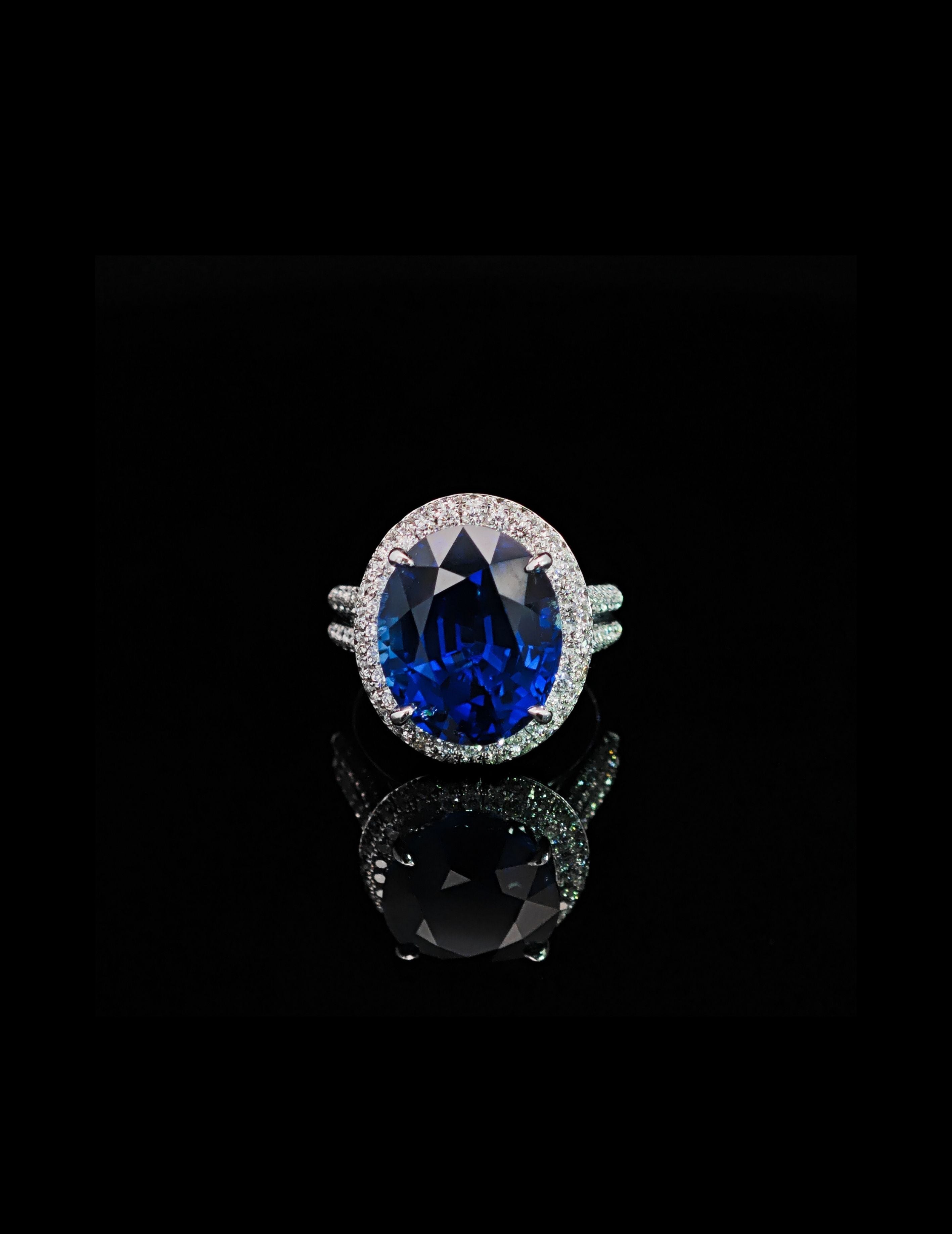 11.23ct Blue Sapphire Ring