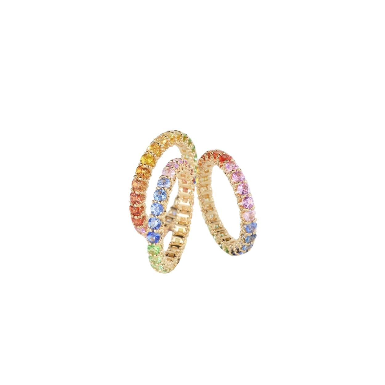 Rainbow Sapphire Eternity Ring