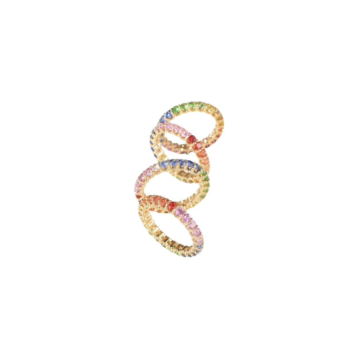 Rainbow Sapphire Eternity Ring