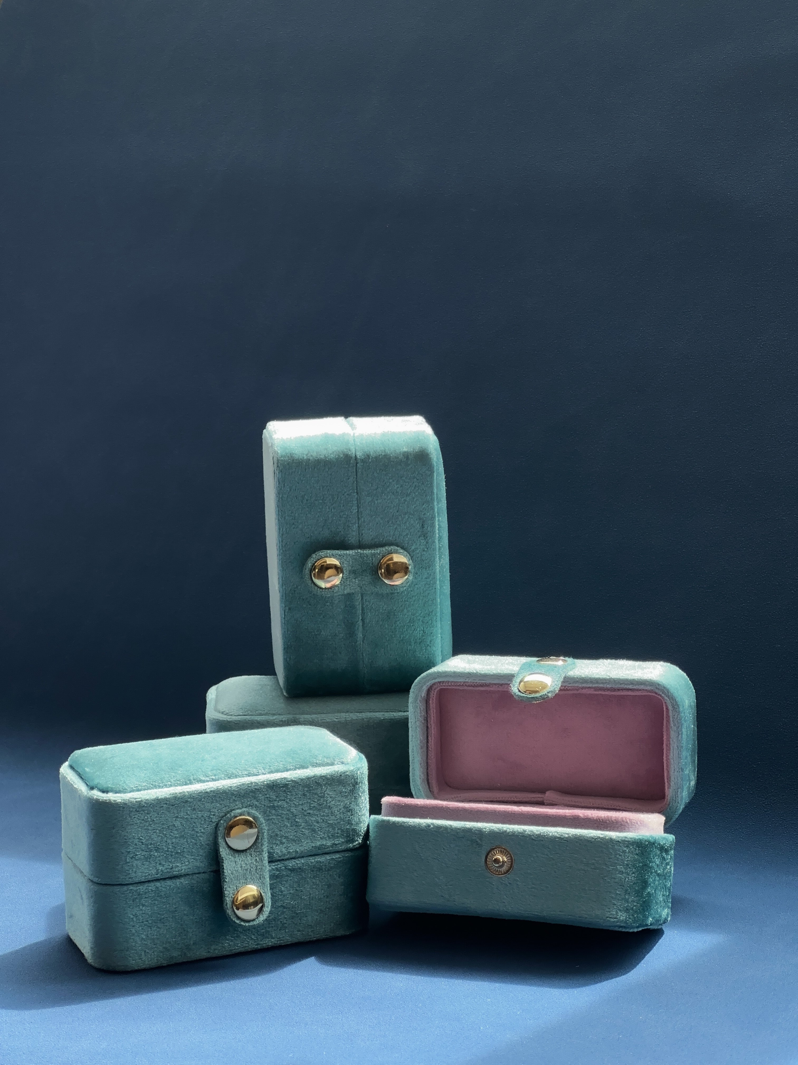 Petite Ring Travel Box (Dark Turquoise)