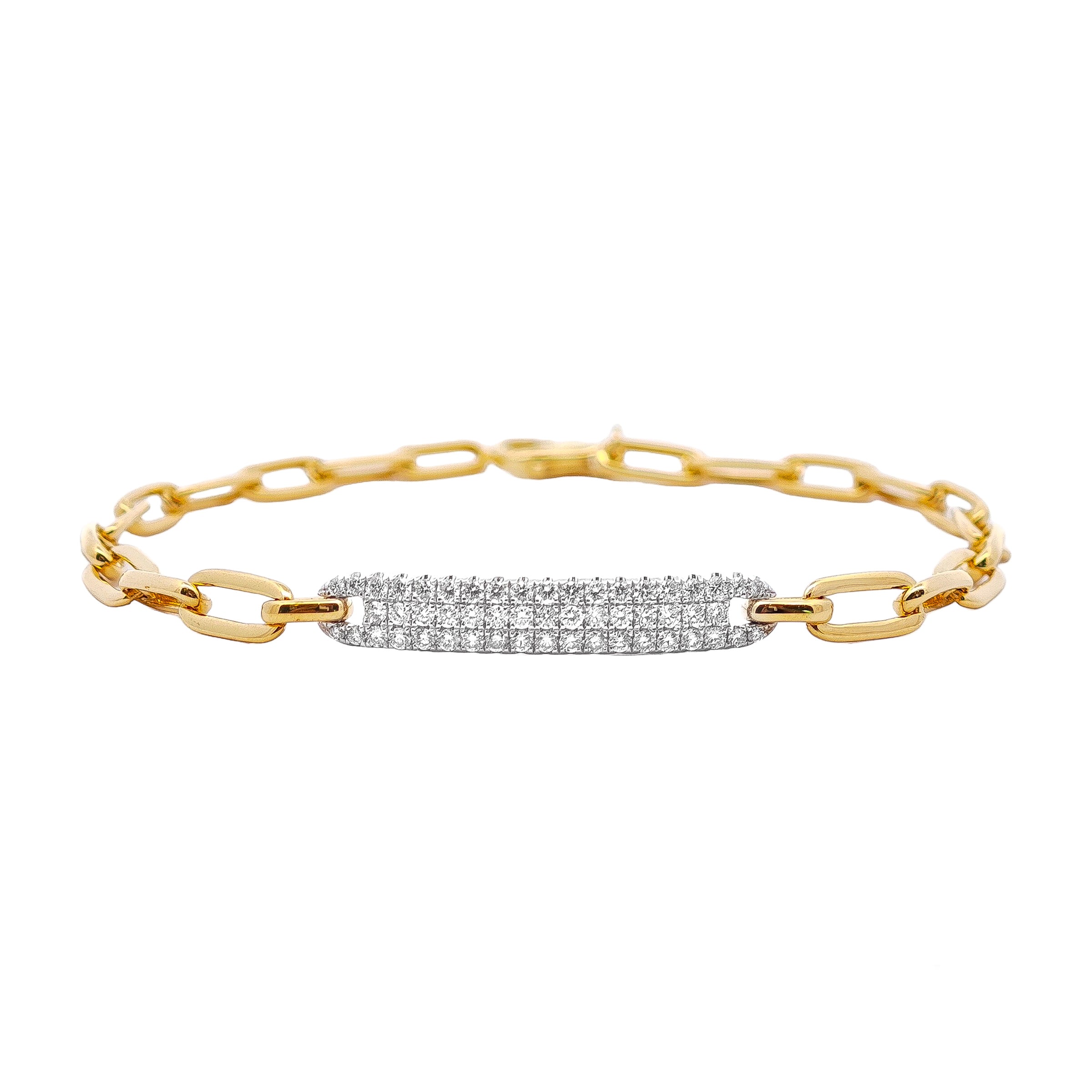 Diamond Bar Chain Bracelet