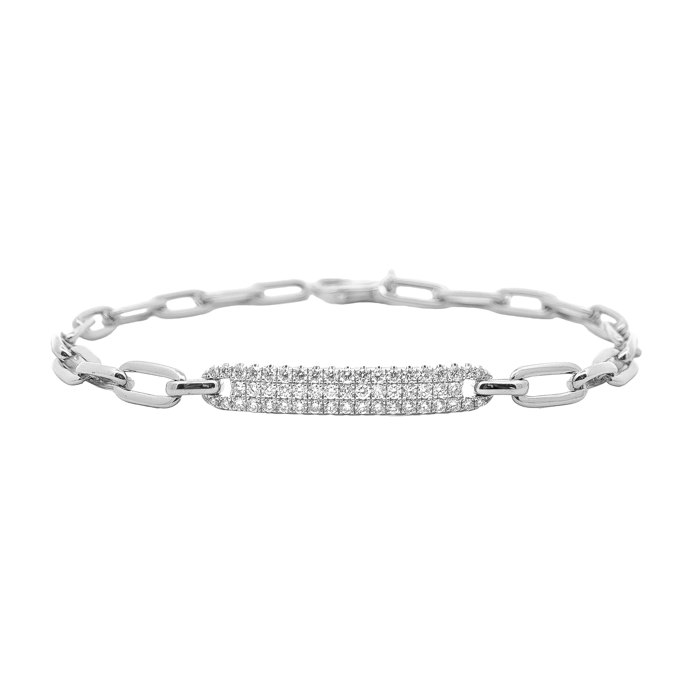 Diamond Bar Chain Bracelet