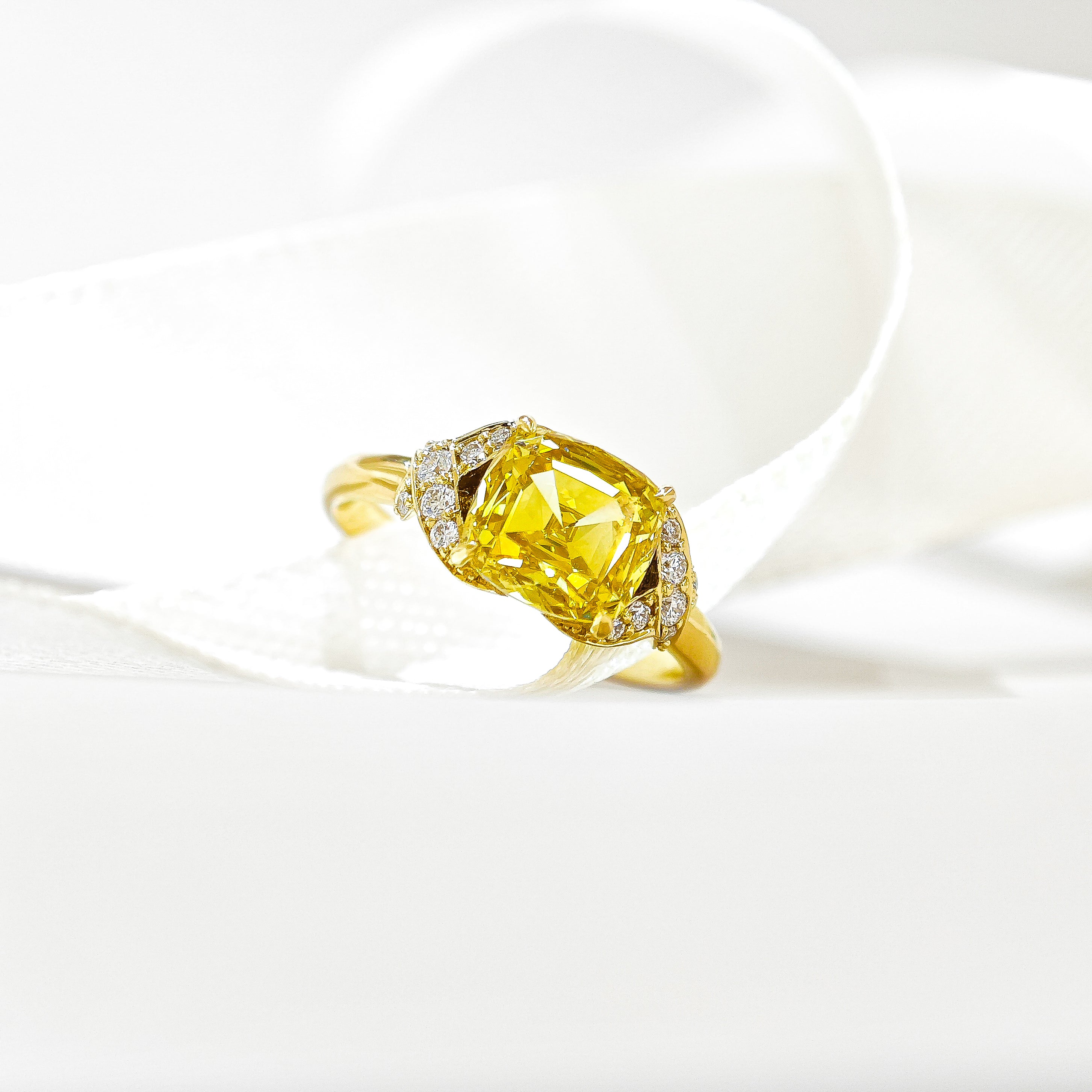 1.50ct Yellow Diamond Pinky Ring