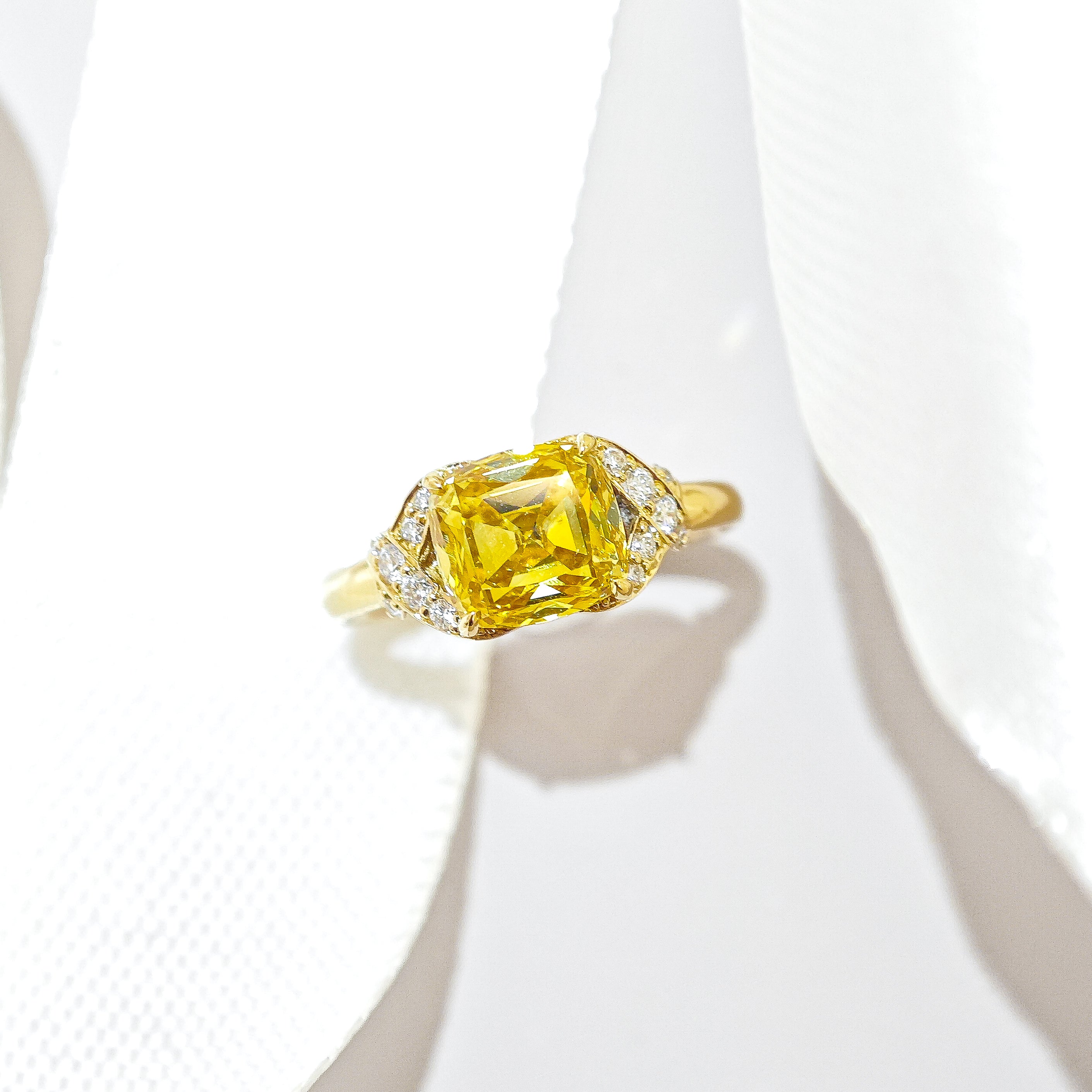 1.50ct Yellow Diamond Pinky Ring