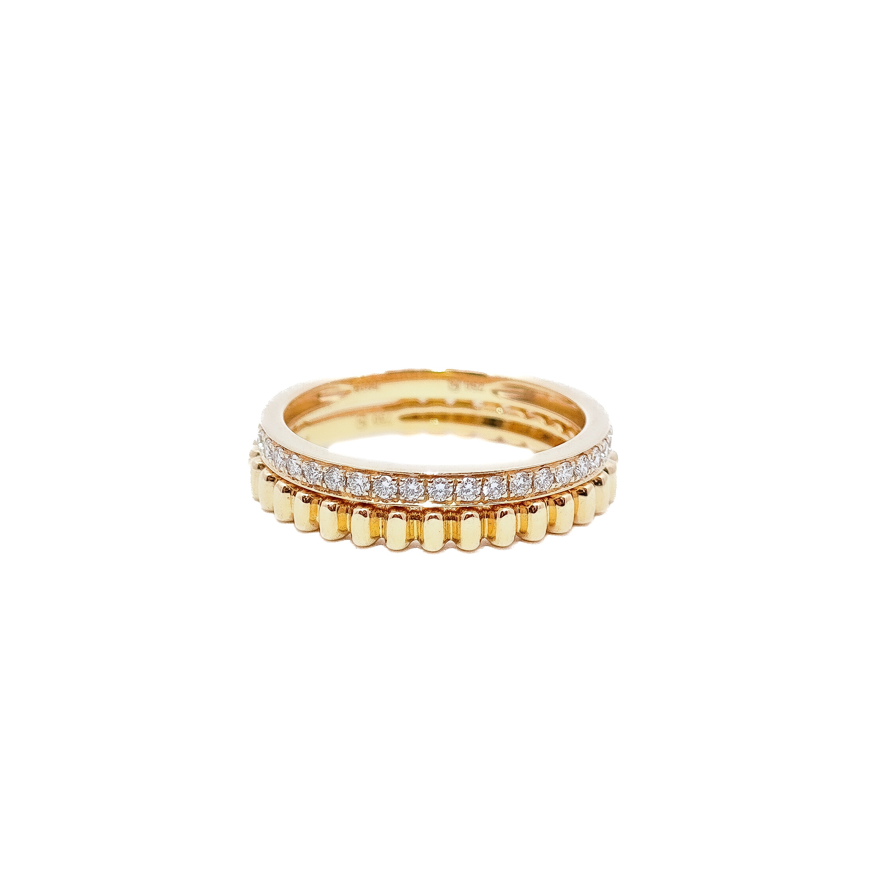 Grosgrain Diamond Ring Set