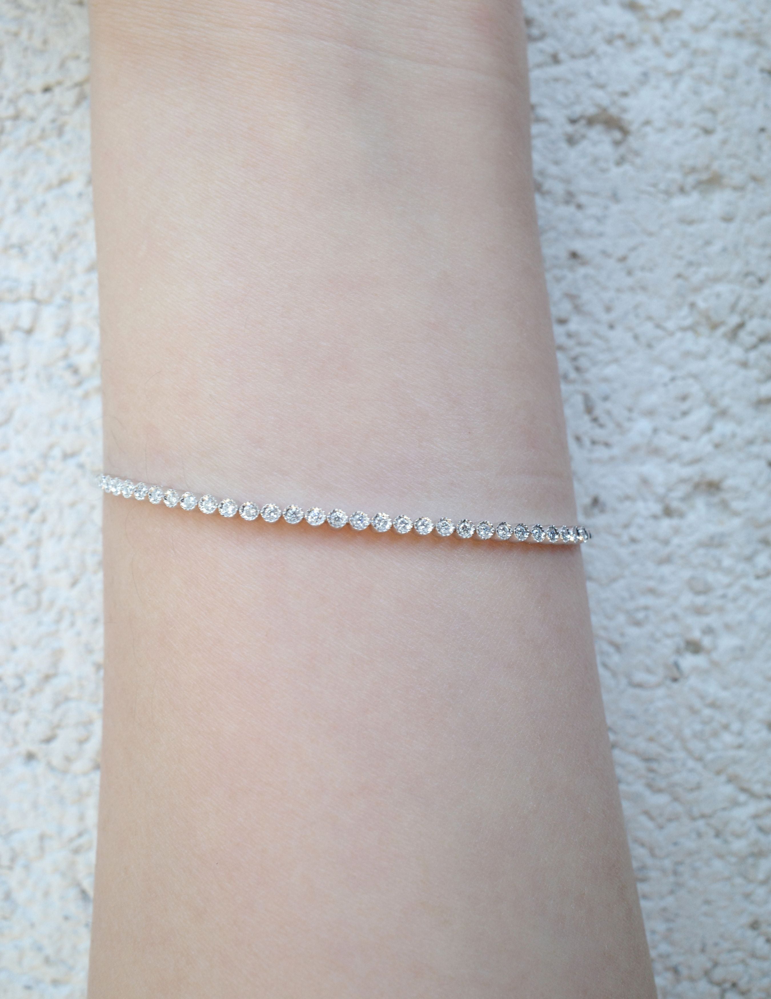 Tennis Milgrain Bracelet