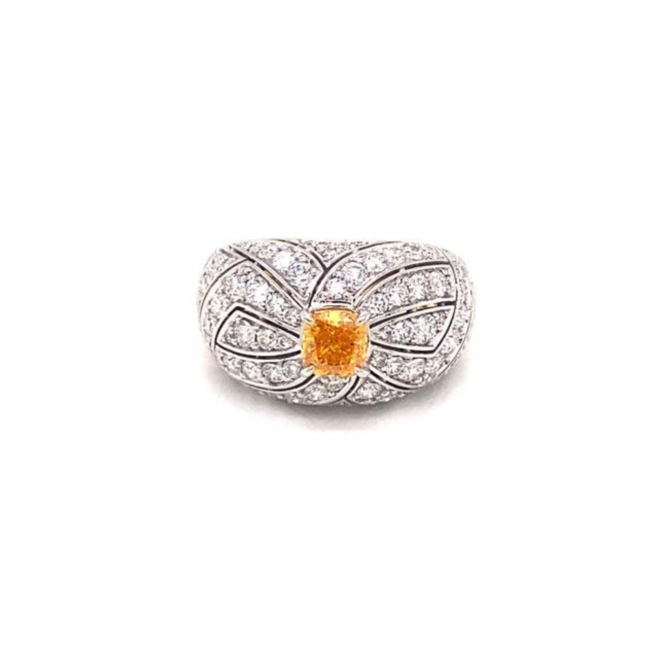 Orange Diamond Ring